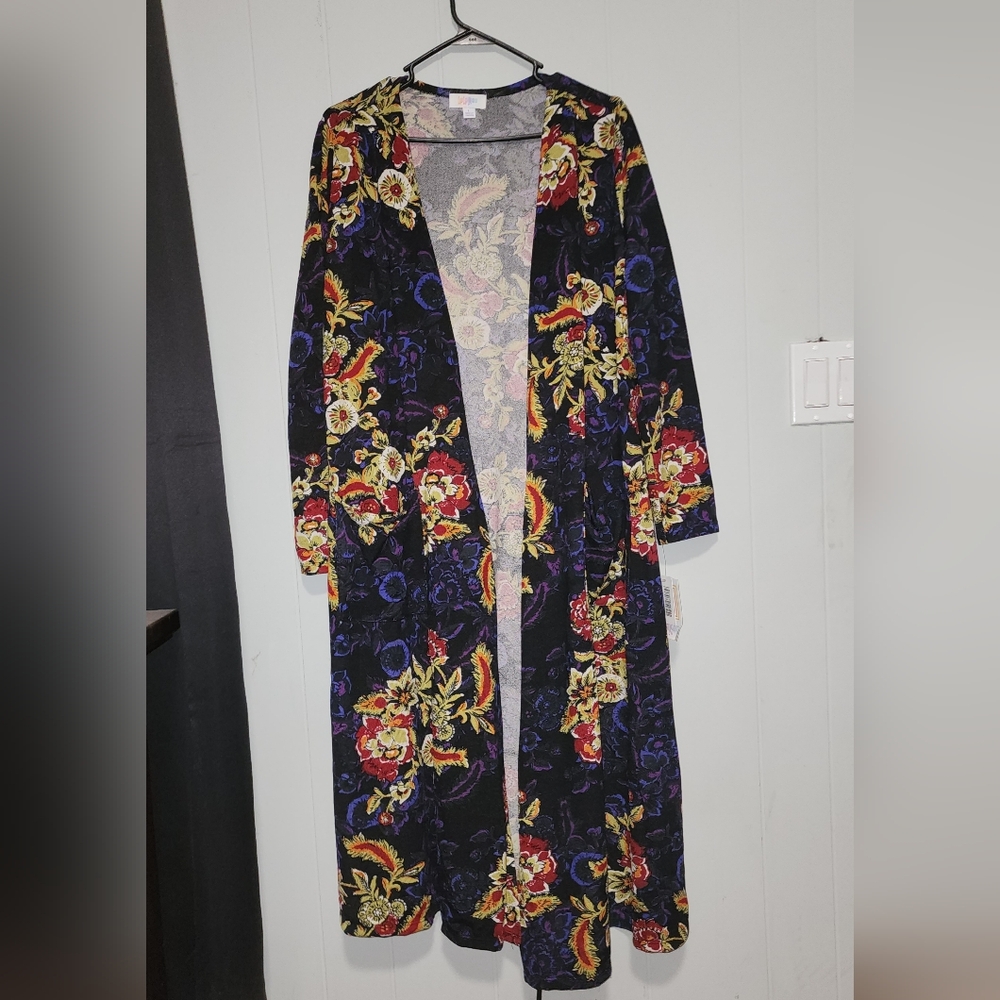 LuLaRoe NWT Gorgeous Floral Duster - Picture 11 of 14